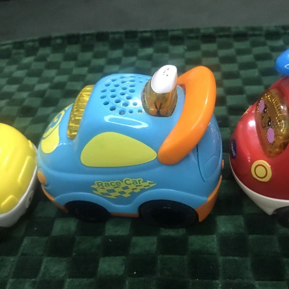 VTech Go Go Smart Wheels Race Car Helicopter Car Light & Sound Works Lot Of 3